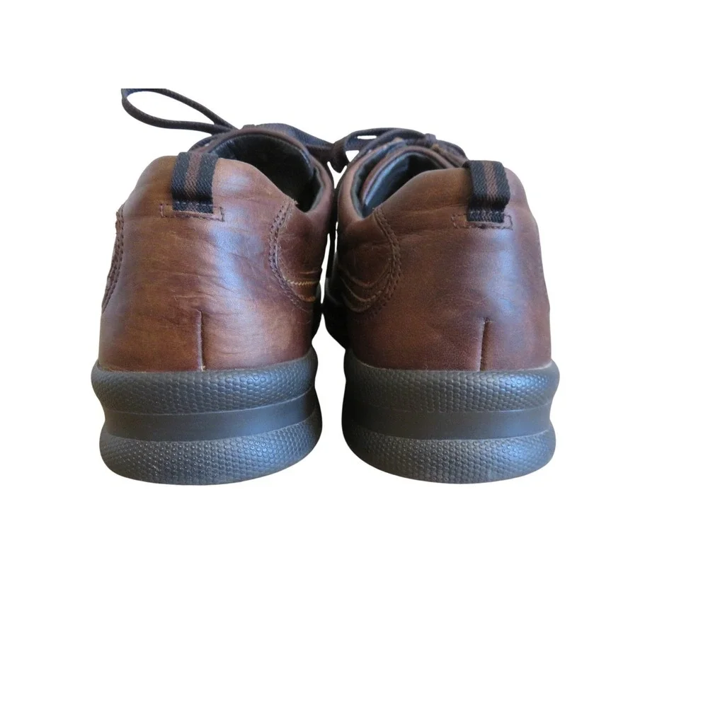 SAS Move On Mens Brown Leather Walking Shoes Moc Toe Lace Up 12.5 N Made in USA‎